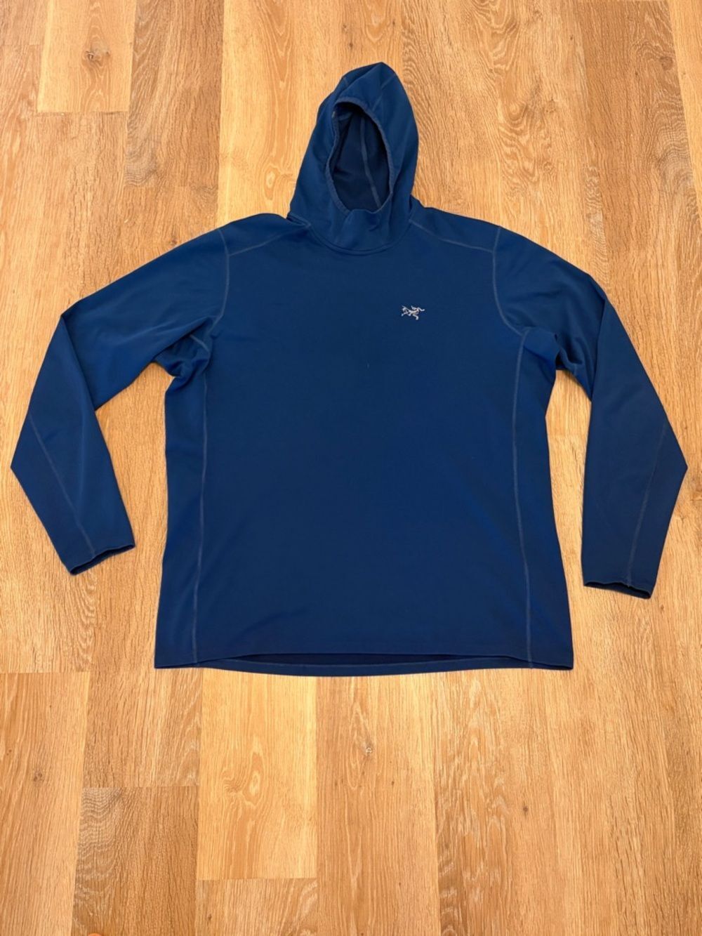 Arc'teryx Men's Admiral Deep Blue Hooded Performance Midlayer Size Large